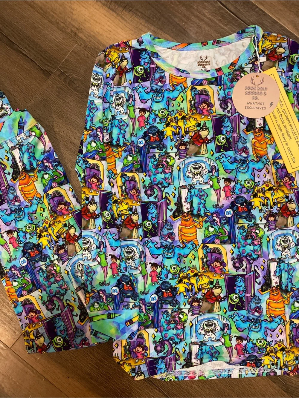 Monsters Inc bamboo Pajama Set NWT size 9/10